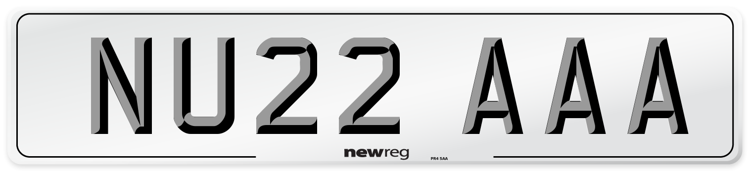 NU22 AAA Number Plate from New Reg